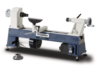 Professionele gietijzeren houtdraaibank met ASR-beveiliging & links/rechtsloop - max. draaidiameter 254 mm - centerlengte 457 mm 0,4 kW 230 V Holzkraft