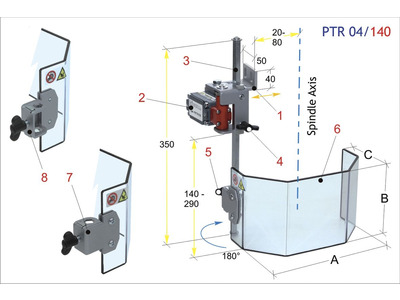Afscherming voor kleine boormachines - PTR04